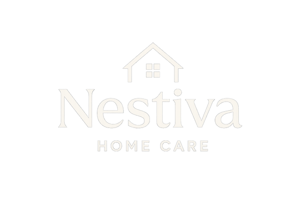 generate large size logo for home care brand Nestiva  - it should be white in font and modern 